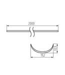 Miniatură Abajur pentru profilele din aluminiu SHADE SHADE-O H-W 2m - imaginea 2