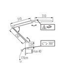 Miniatură Lampa de birou LED HERON II LED HERON II LED B - imaginea 4