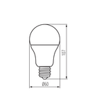 Miniatură Sursa de lumina LED A60 LED A60 N 8W E27-WW - imaginea 2