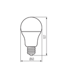 Miniatură Sursa de lumina LED A60 LED A60 N 8W E27-NW - imaginea 2