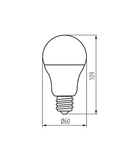 Miniatură Sursa de lumina LED A60 LED A60 N 9,5W E27-WW - imaginea 2