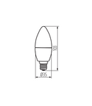 Miniatură Sursa de lumina LED C35 N C35 N 6,5W E14-NW - imaginea 2