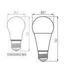 Miniatură Sursa de lumina LED IQ-LED A67 IQ-LED A67 N 19W-CW - imaginea 4