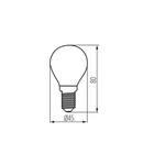 Miniatură Sursa de lumina LED XLED EX G45 XLEDEX G45E14 3,8W-NW - imaginea 3
