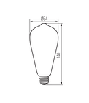 Miniatură Sursa de lumina LED XLED W XLED W ST64 7W-WW - imaginea 3