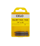 Miniatură CELO Duo-Bit TX20/TX40 pentru insulation plug IPL 60 - imaginea 2
