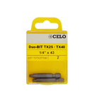 Miniatură CELO Duo-Bit TX25/TX40 pentru insulation plug IPL 60 - imaginea 2