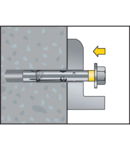 Miniatură CELO Sleeve anchor Dnbolt DT 12-70/10 M10 cu hex-head surub, A2 - imaginea 3