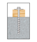 Miniatură CELO Concrete surub BTS B 10-240/155, hex-head, large saiba, zinc flake coating - imaginea 2