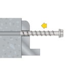 Miniatură CELO Concrete surub BTS B 10-280/195, hex-head, large saiba, zinc flake coating - imaginea 4