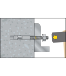 Miniatură CELO Ancora metalica cu surub BAZ2 12-150/54, zincat, Option 1 - imaginea 3