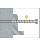 Miniatură CELO Concrete surub BTS6 BL 6-40/5, SW 13, hex head, ZnAl - imaginea 3