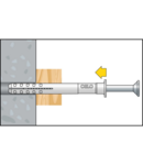 Miniatură CELO Nail plug NPC 6-60 SB pre-assembled, countersunk plug cu countersunk surub (PZ2), zincat - imaginea 3