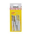 CELO Blister Nail plug NP 8-60 pre-assembled, SB countersunk plug cu countersunk surub (PZ3), zincat Celo