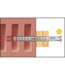 Miniatură CELO Hollow block frame plug HBR 10-100 TX 40 cu countersunk surub, zincat - imaginea 3