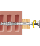 Miniatură CELO Hollow block frame plug HBR 10-100 TX 40 cu countersunk surub, zincat - imaginea 4