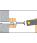 Miniatură CELO Blister Nail plug NP 5-50 pre-assembled, FB flat rim plug cu countersunk surub (PZ2), zincat - imaginea 4
