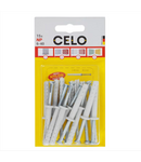 CELO Blister Nail plug NP 6-40 pre-assembled, FB flat rim plug cu countersunk surub (PZ2), zincat Celo