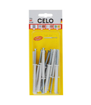 CELO Blister Nail plug NP 6-60 pre-assembled, FB flat rim plug cu countersunk surub (PZ2), zincat Celo