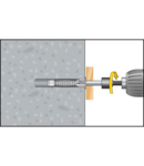 Miniatură CELO Multi-purpose plug cu collar MZK 10 cu hex-head wood surub SKS 6,0x80 - imaginea 4