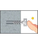 Miniatură CELO Round box push-in plug InsertFIX IFS, gri - imaginea 3