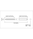 Miniatură CELO Hanger bolt EDR M8x100, zincat - imaginea 4