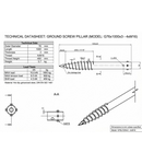 Miniatură Surub de sol pilon metalic de fundare G76x1000x3-M16 pentru structuri fotovoltaice - imaginea 4