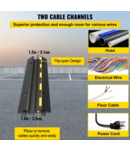 Miniatură Rampa protectie cabluri cauciuc 2 canale 10 tone 1 m x 25 cm x 5 cm - imaginea 3
