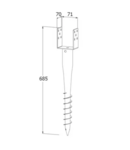 Miniatură Surub de fundare, Baza insurubabila  pentru stalp pentru stalpi  70x685 - imaginea 4