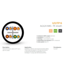 Cablu de date U UTP Cat 6 4x2x24 AWG manta PE exterior comunicatii invertoare fotovoltaice ICME