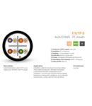 Cablu de date F UTP Cat 6 4x2x23 AWG ecranat manta PE exterior Hellenic Cables ICME