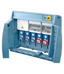 Q-BOX 6 - CU FISA DE ALIMENTARE - CABLATA - 3 2P+E 16A + 2 3P+N+E 16A + 1 3P+N+E 32A - IP55 Gewiss