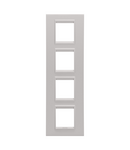 PLACA INTERNATIONALA LUX - IN METAL - 2+2+2+2 MODULE VERTICAL - BEJ NATURAL MONOCROM - CHORUSMART Gewiss