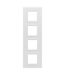 PLACA INTERNATIONALA LUX - IN METAL - 2+2+2+2 MODULE VERTICAL - ALB SATINAT MONOCROM - CHORUSMART Gewiss