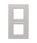 PLACA INTERNATIONALA LUX - IN METAL - 2+2 MODULE VERTICAL - BEJ NATURAL MONOCROM - CHORUSMART Gewiss