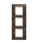 PLACA INTERNATIONALA LUX - IN METAL - 2+2+2 MODULE VERTICAL - ALAMA ANTICA LAVY - CADRU INTERIOR BRONZ MAT ÎNCHIS - CHORUSMART Gewiss