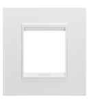 PLACA INTERNATIONALA LUX - IN METAL - 2 MODULE - ALB SATINAT MONOCROM - CHORUSMART Gewiss