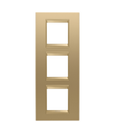 PLACA INTERNATIONALA LUX - IN METAL - 2+2+2 MODULE VERTICAL - AUR - CADRU INTERIOR AUR MAT - CHORUSMART Gewiss