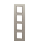 PLACA INTERNATIONALA LUX - IN METAL - 2+2+2+2 MODULE VERTICAL - ALUMINIU PERIAT - CADRU INTERIOR BRONZ MAT - CHORUSMART Gewiss