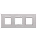 PLACA INTERNATIONALA LUX - IN METAL - 2+2+2 MODULE ORIZONTAL - BEJ NATURAL MONOCROM - CHORUSMART Gewiss