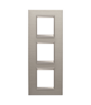 PLACA INTERNATIONALA LUX - IN METAL - 2+2+2 MODULE VERTICAL - ALUMINIU PERIAT - CADRU INTERIOR BRONZ MAT - CHORUSMART Gewiss
