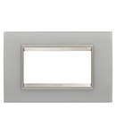 PLACA LUX - ÎN STICLA - 4 MODULE - REFLEXIE NATURALA - CADRU INTERIOR BRONZ DESCHIS MAT - CHORUSMART Gewiss