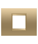 PLACA LUX - IN METAL - 2 MODULE - AUR - CADRU INTERIOR AUR MAT - CHORUSMART Gewiss