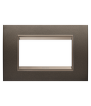 PLACA LUX - IN METAL - 4 MODULE - MARO ANODIC - CADRU INTERIOR BRONZ MAT ÎNCHIS - CHORUSMART Gewiss