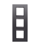 PLACA INTERNATIONALA LUX - IN TEHNOPOLIMER VOPSIT - 2+2+2 MODULE VERTICALE - GRESIE ABSOLUT - CADRU INTERIOR GRESIE MATA - CHORUSMART Gewiss