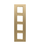 PLACA INTERNATIONALA LUX - IN METAL - 2+2+2+2 MODULE VERTICAL - AUR - CADRU INTERIOR AUR MAT - CHORUSMART Gewiss