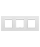 PLACA INTERNATIONALA LUX - IN METAL - 2+2+2 MODULE ORIZONTALE - ALB SATINAT MONOCROM - CHORUSMART Gewiss