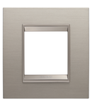 PLACA INTERNATIONALA LUX - IN METAL - 2 MODULE - ALUMINIU PERIAT - CADRU INTERIOR BRONZ MAT - CHORUSMART Gewiss