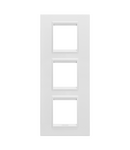 PLACA INTERNATIONALA LUX - IN METAL - 2+2+2 MODULE VERTICAL - ALB SATINAT MONOCROM - CHORUSMART Gewiss