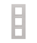 PLACA INTERNATIONALA LUX - IN METAL - 2+2+2 MODULE VERTICAL - BEJ NATURAL MONOCROM - CHORUSMART Gewiss